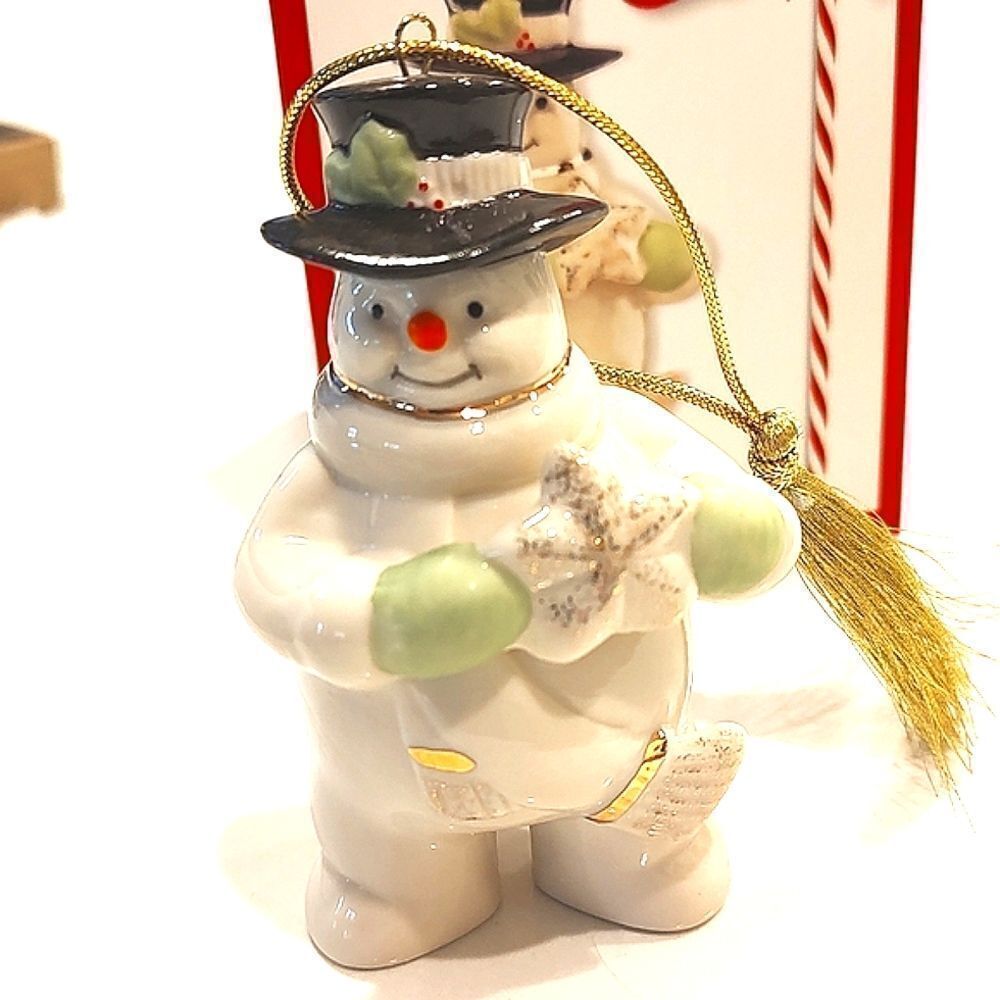 Lenox Holiday Cheer Snowman Ornament Original Box NWT